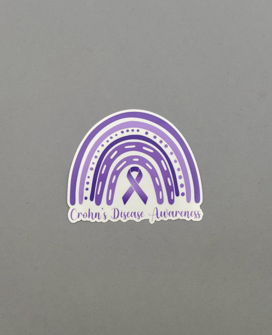 Crohn's Disease Awareness Rainbow Sticker