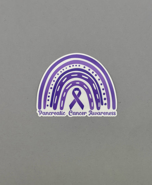Pancreatic Cancer Awareness Rainbow Sticker