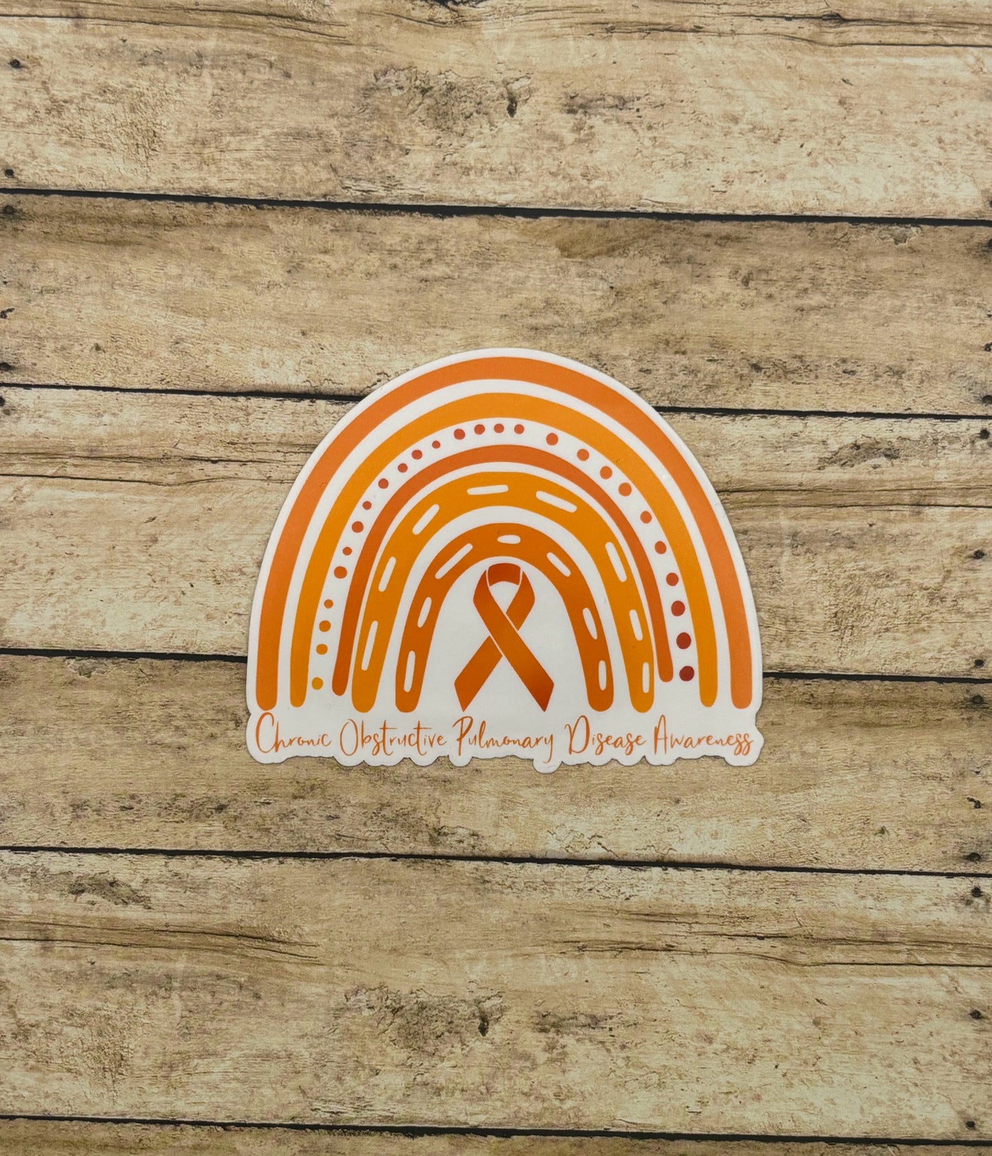 Chronic Obstructive Pulmonary Disease Awareness Rainbow Sticker