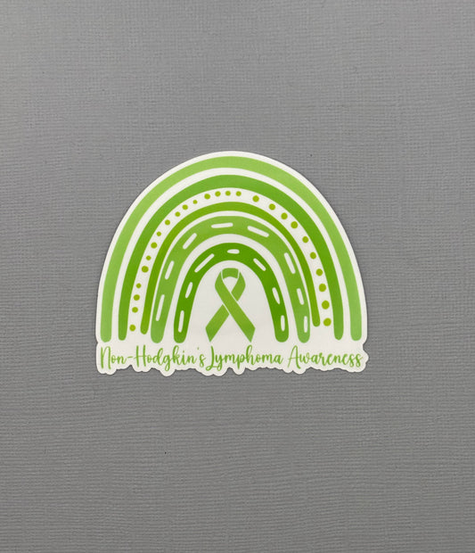 Non-Hodgkin's Lymphoma Awareness Rainbow Sticker or Magnet