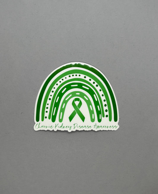 Chronic Kidney Disease Awareness Rainbow Sticker