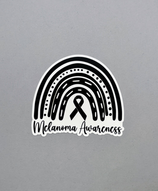 Melanoma Awareness Rainbow Sticker