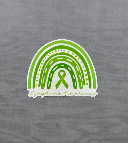 Lymphoma Awareness Rainbow Sticker