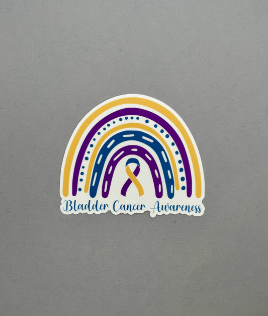 Bladder Cancer Awareness Rainbow Sticker