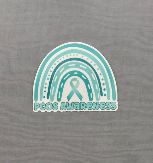 PCOS Awareness Rainbow Sticker