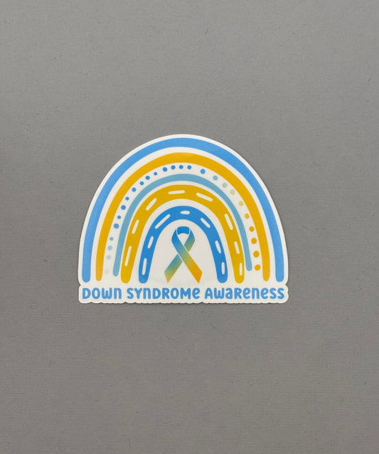 Down Syndrome Awareness Rainbow Sticker