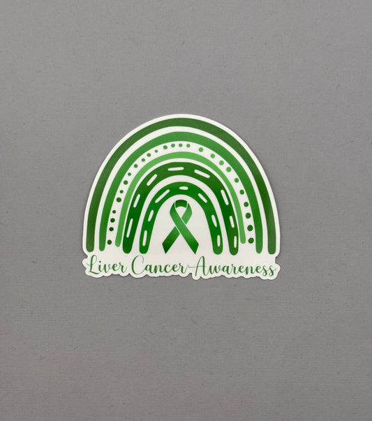 Liver Cancer Awareness Rainbow Sticker