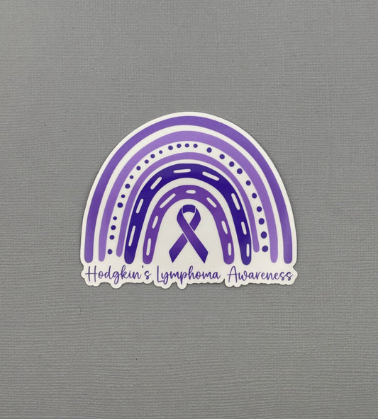 Hodgkin's Lymphoma Awareness Rainbow Sticker