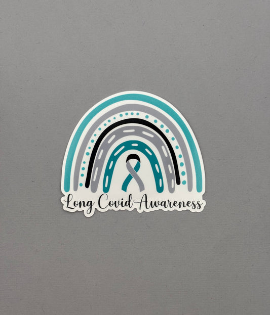 Long Covid Awareness Rainbow Sticker