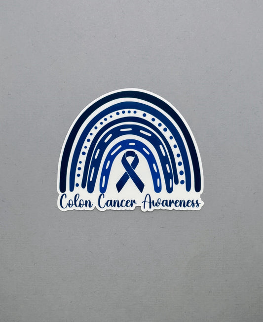 Colon Cancer Awareness Rainbow Sticker