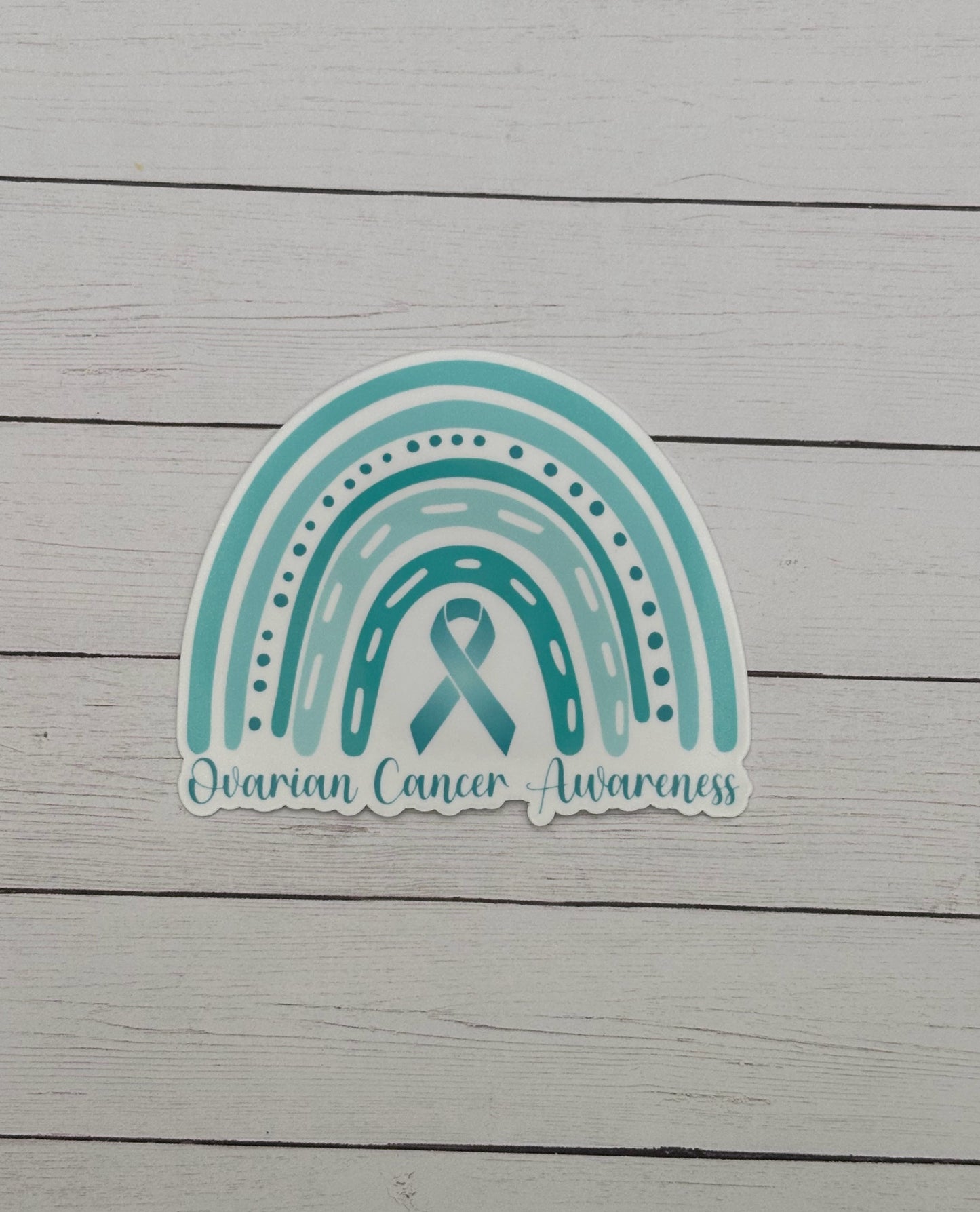Ovarian Cancer Awareness Rainbow Sticker