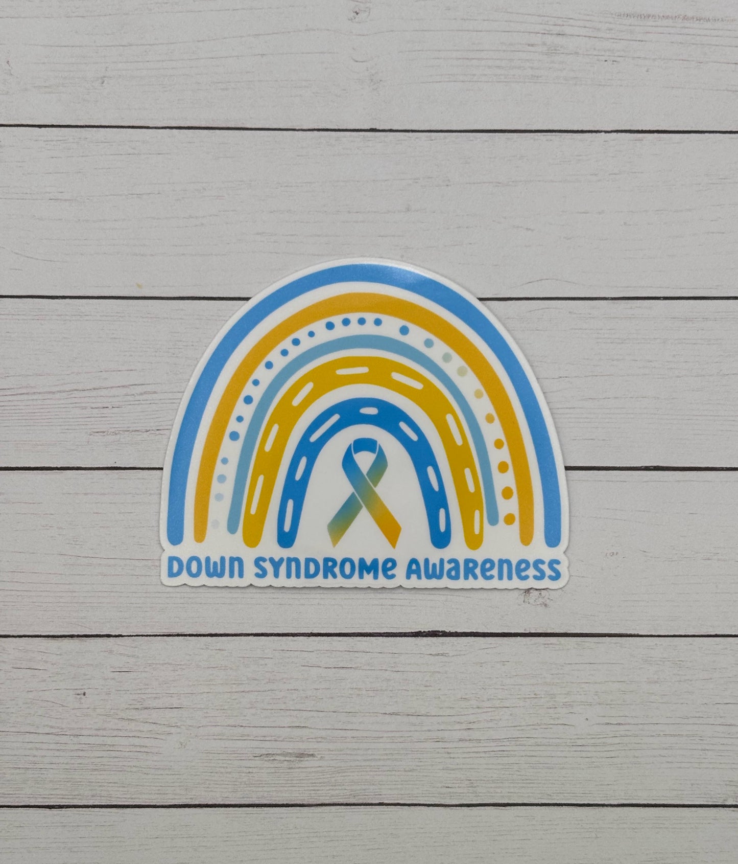 Down Syndrome Awareness Rainbow Sticker