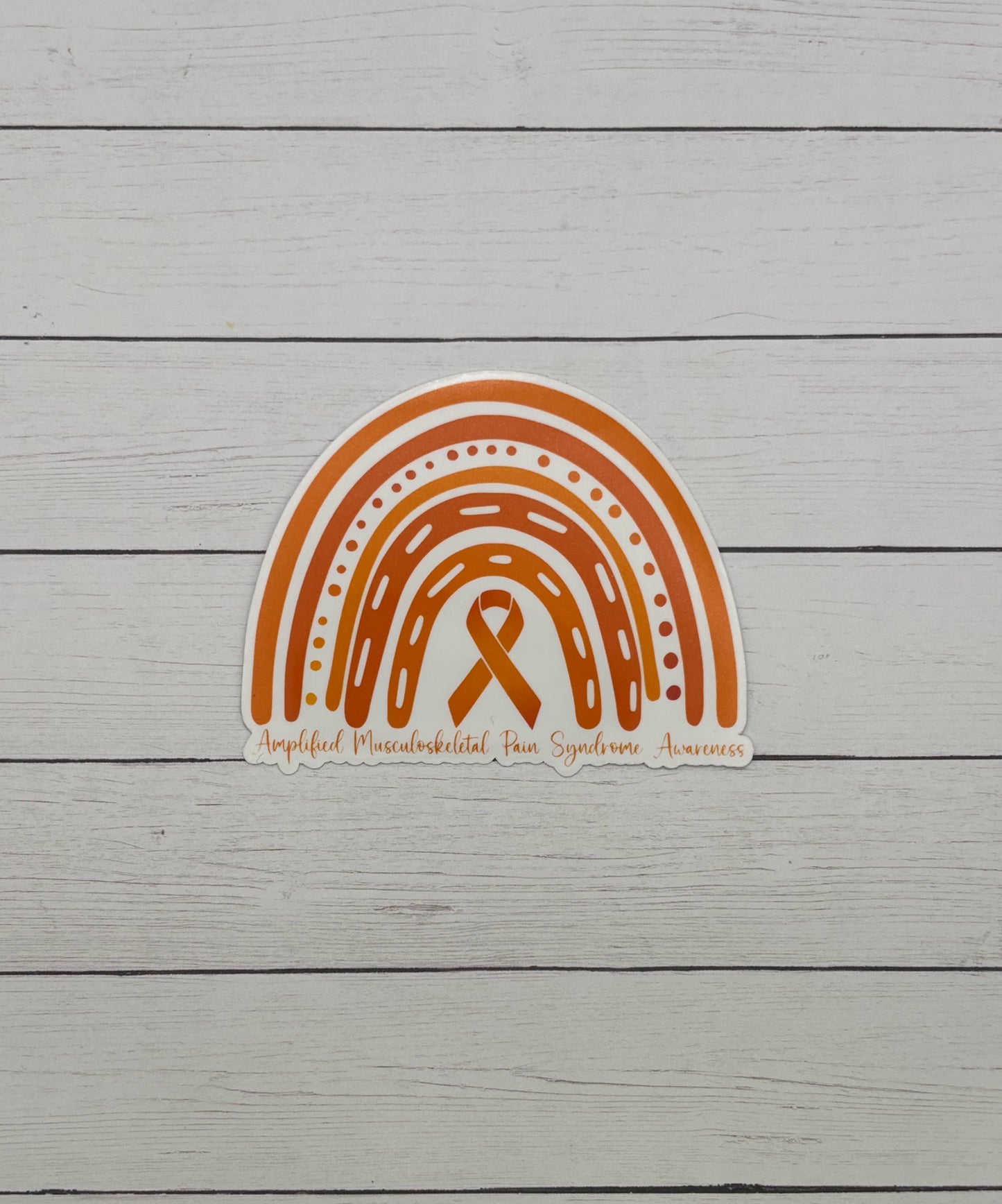Amplified Musculoskeletal Pain Syndrome Awareness Rainbow Sticker