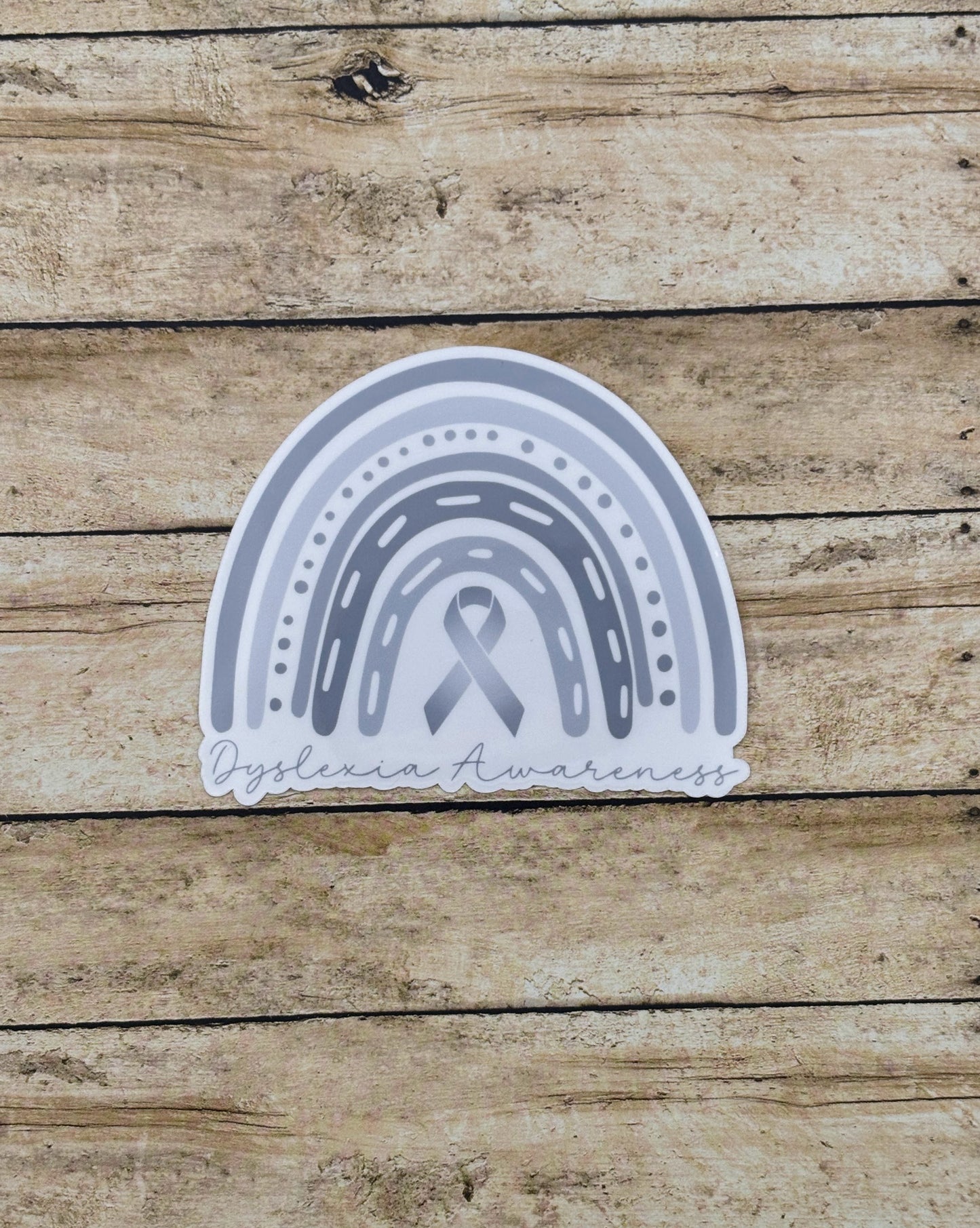 Dyslexia Awareness Rainbow Sticker