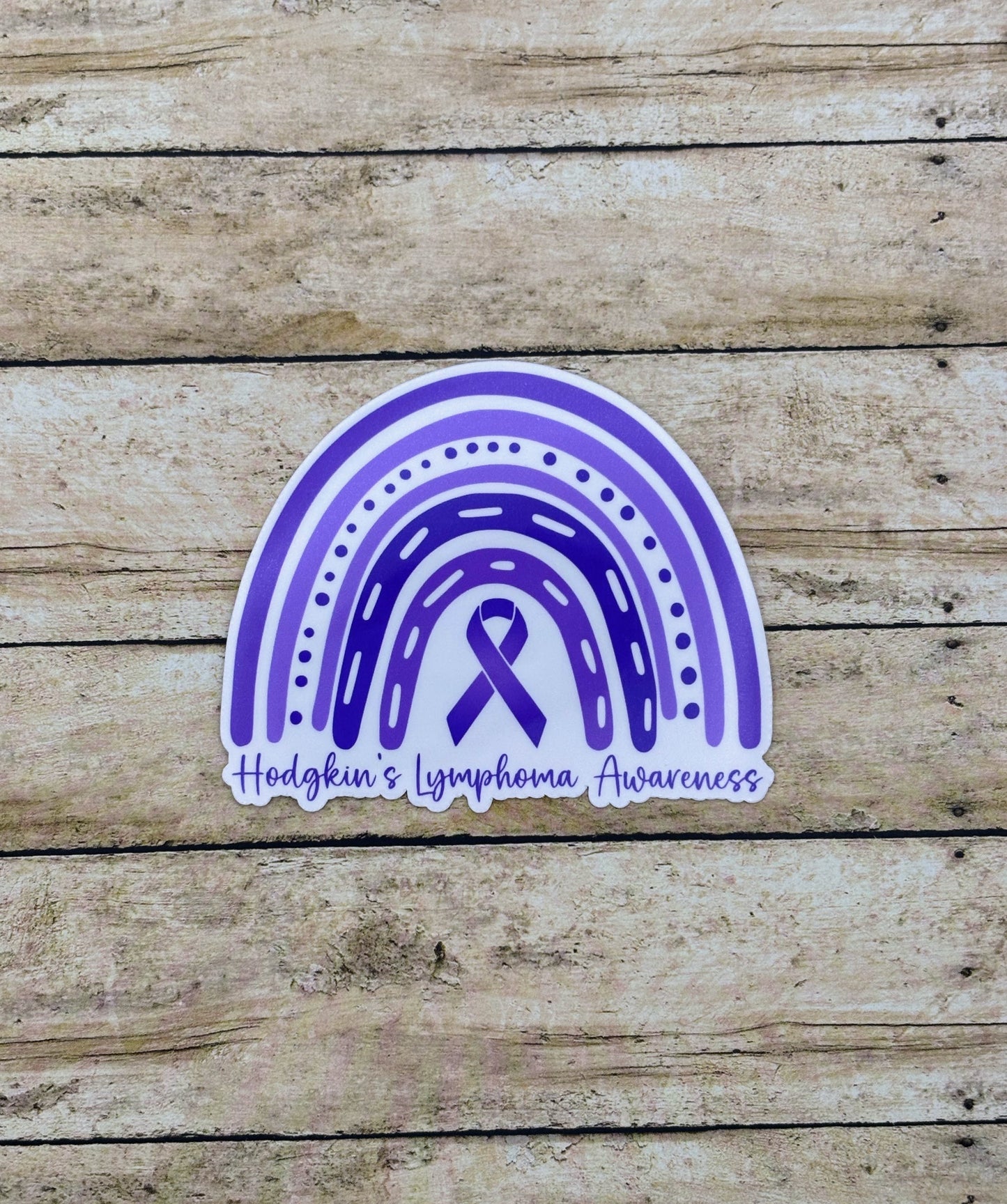 Hodgkin's Lymphoma Awareness Rainbow Sticker