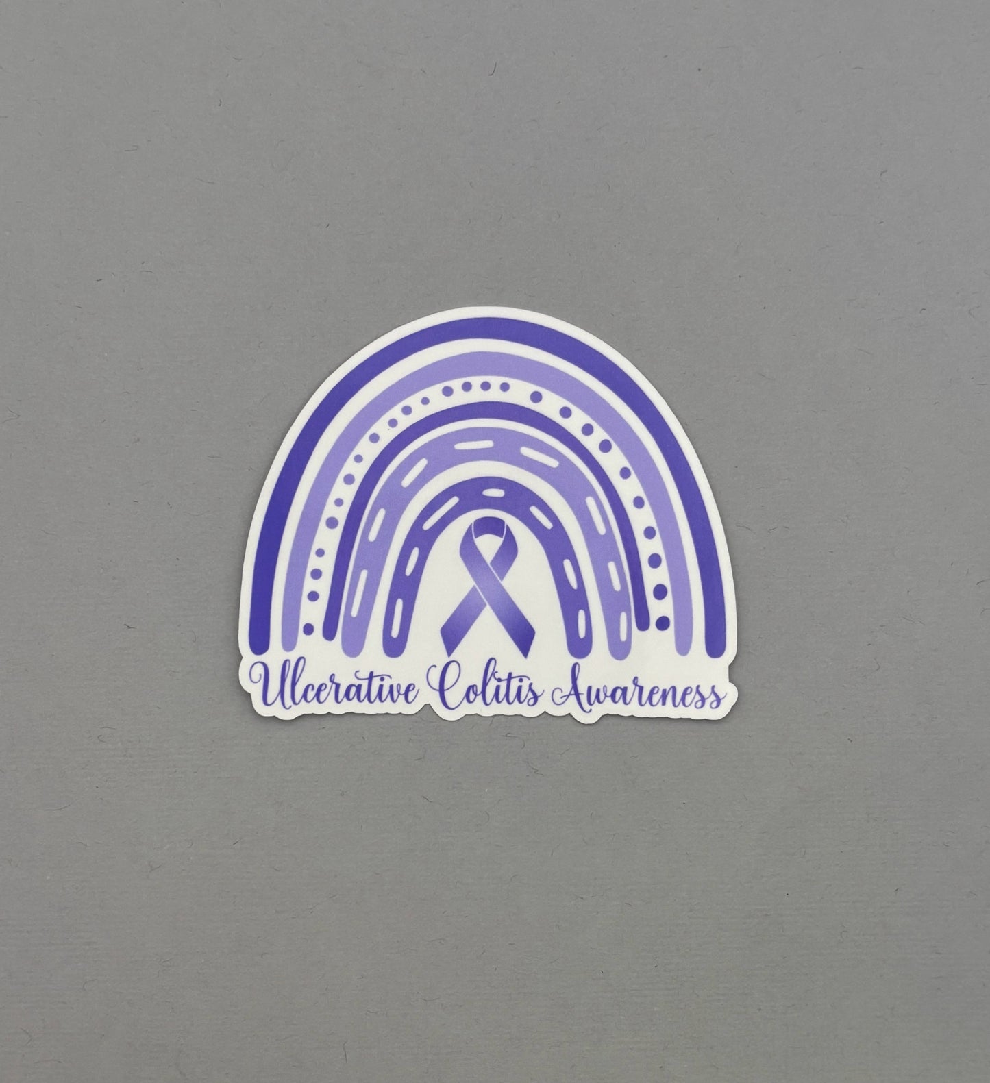 Ulcerative Colitis Awareness Rainbow Sticker