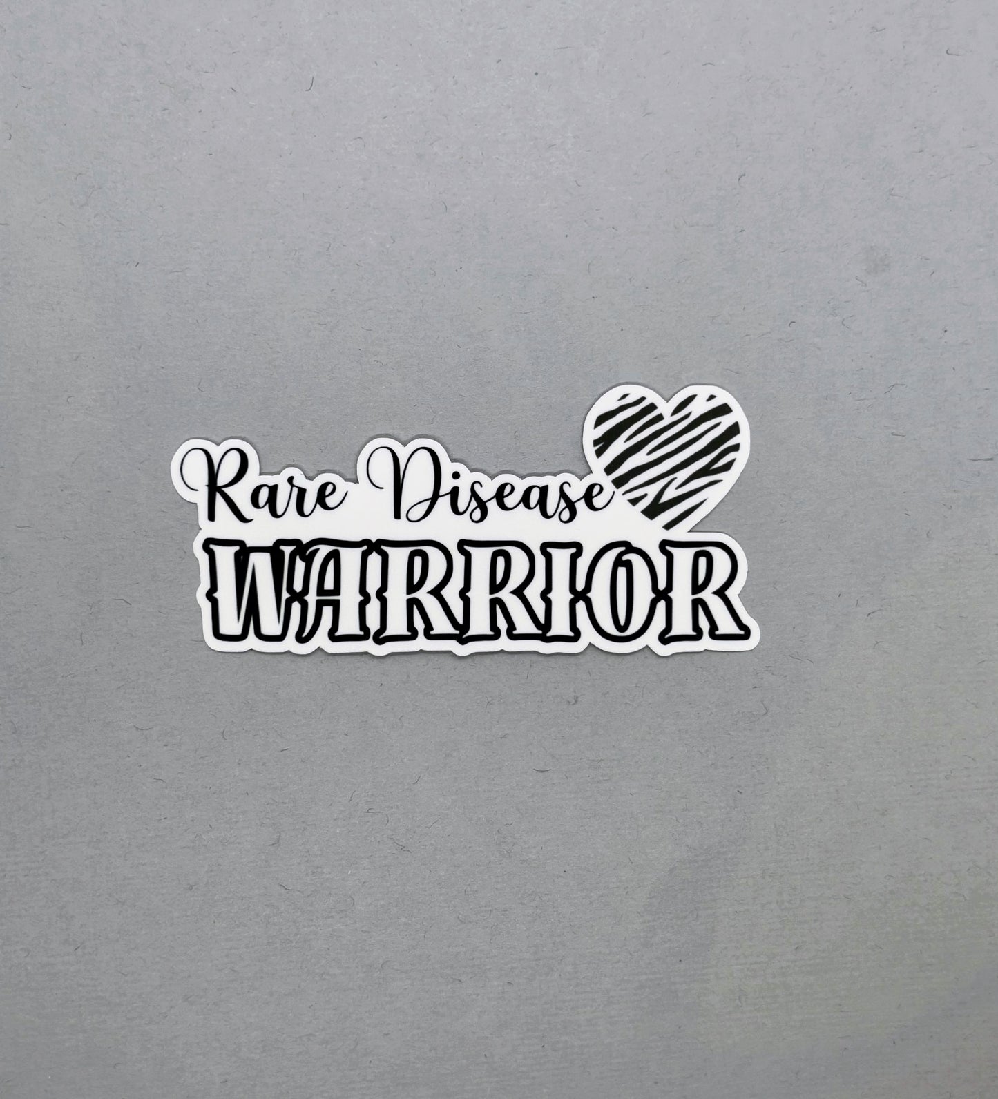 Rare Disease Warrior with Heart Sticker