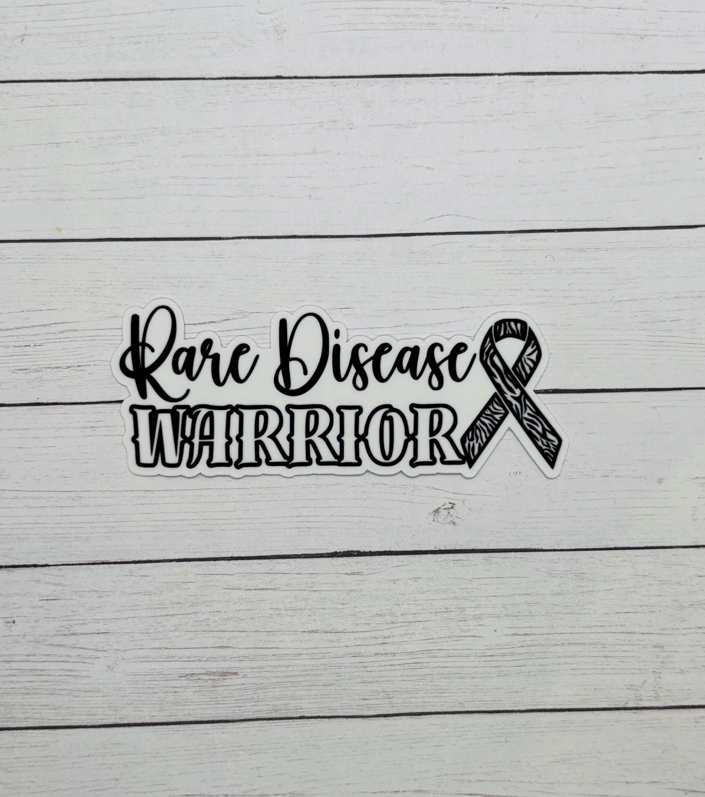 Rare Disease Warrior with Ribbon Sticker