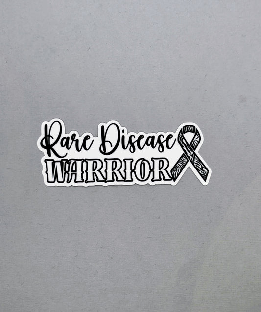 Rare Disease Warrior with Ribbon Sticker