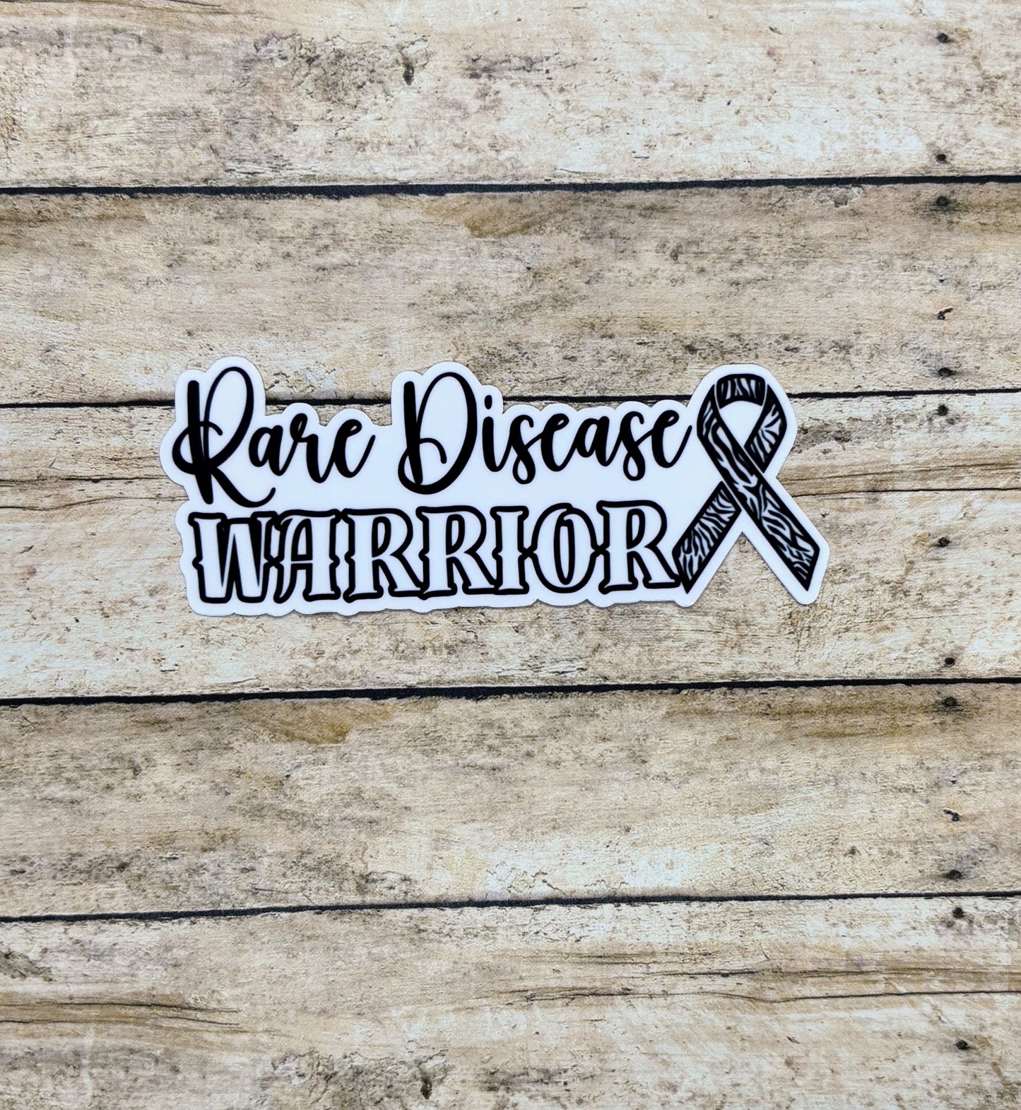 Rare Disease Warrior with Ribbon Sticker