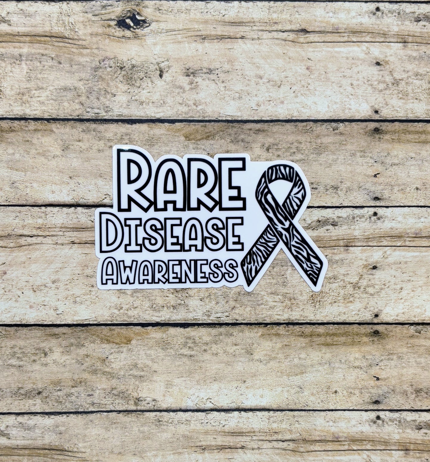 Rare Disease Awareness with Ribbon Sticker