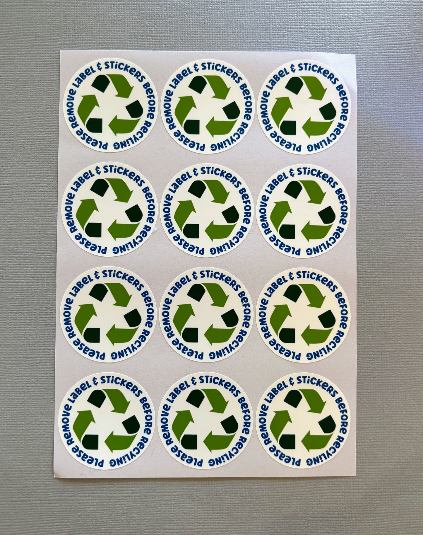 Please remove label & Stickers before recycling - Small Business Packaging Stickers - 12 stickers