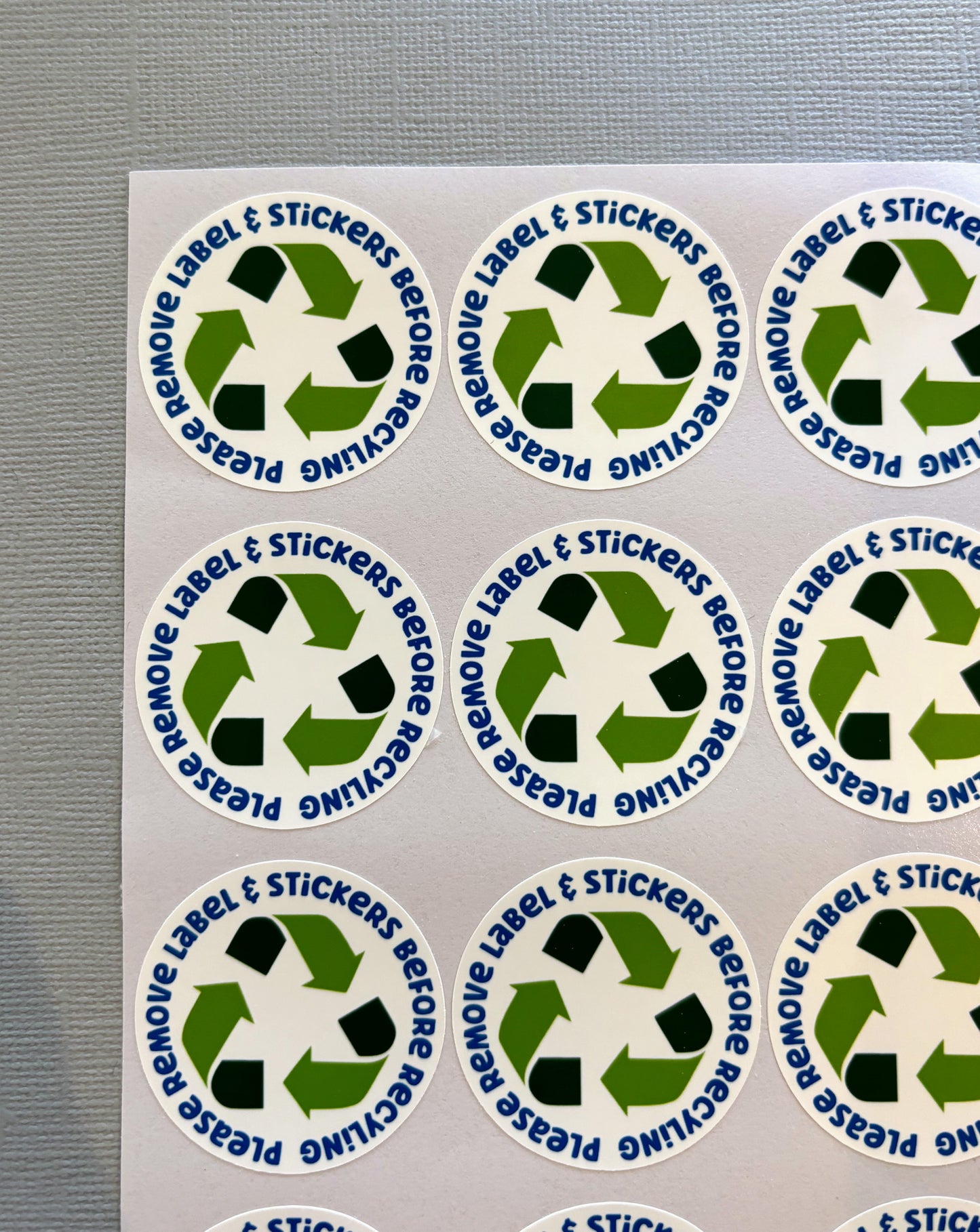 Please remove label & Stickers before recycling - Small Business Packaging Stickers - 12 stickers