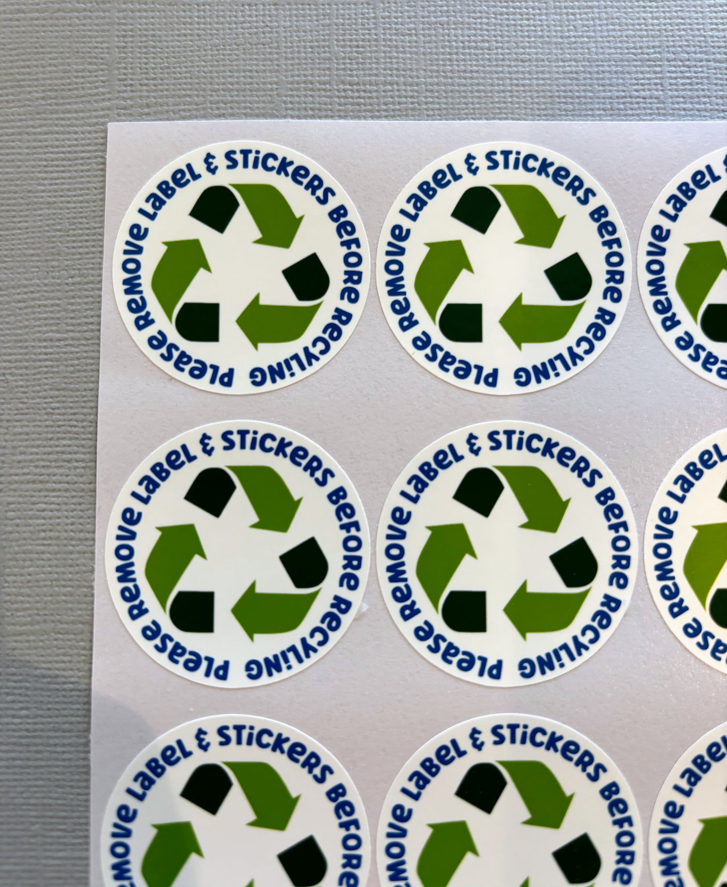 Please remove label & Stickers before recycling - Small Business Packaging Stickers - 12 stickers