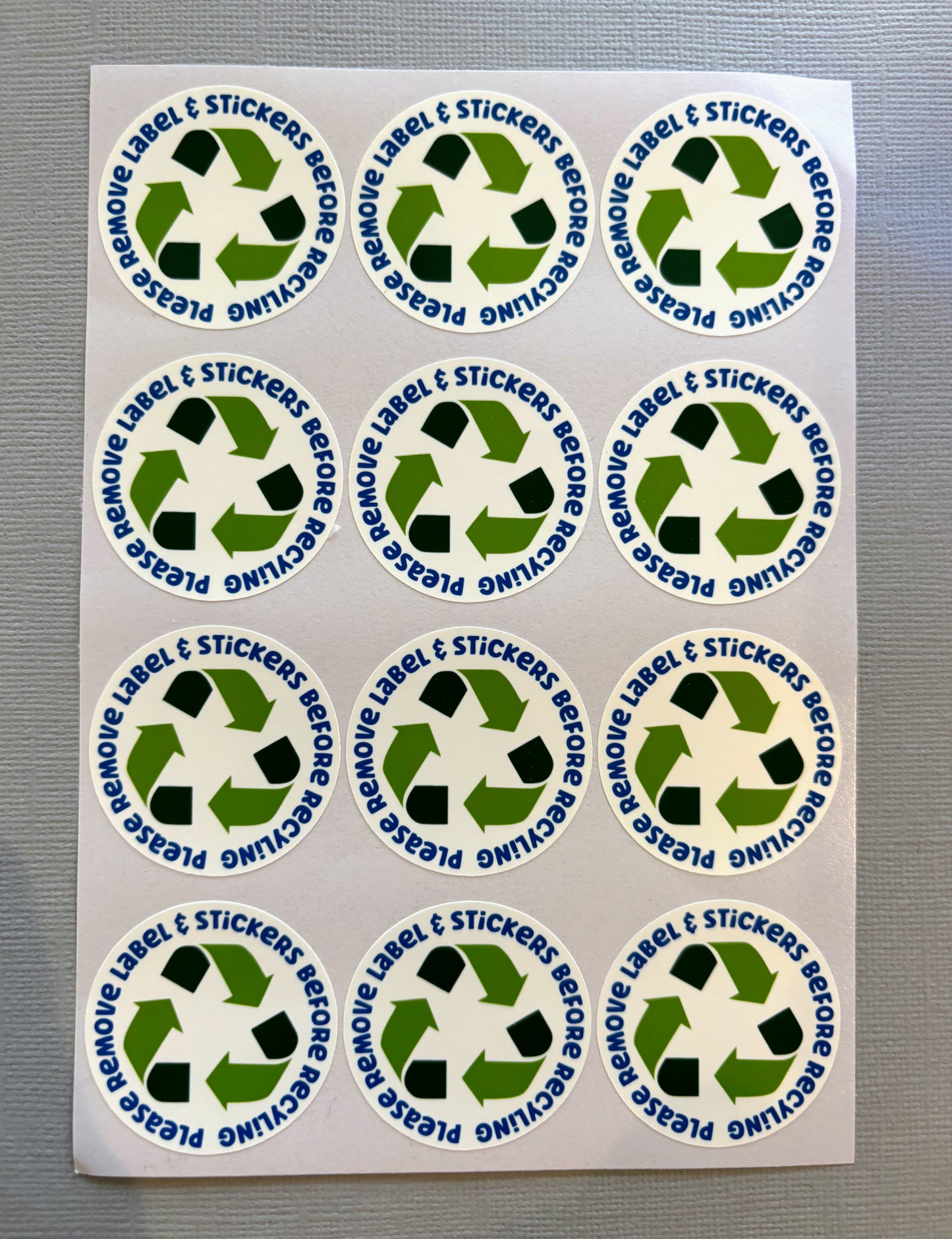 Please remove label & Stickers before recycling - Small Business Packaging Stickers - 12 stickers