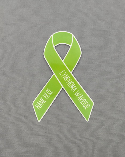 Lymphoma Warrior Custom Ribbon Sticker