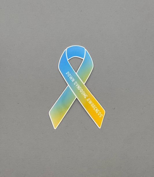 Down Syndrome Awareness Ribbon Sticker