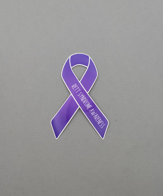 Rett Syndrome Awareness Ribbon Sticker