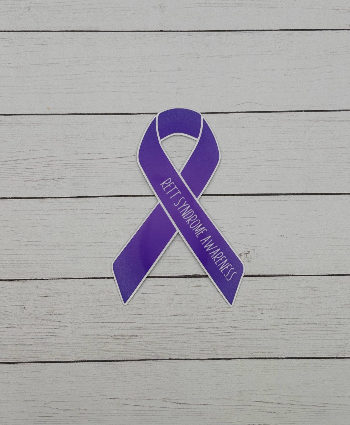Rett Syndrome Awareness Ribbon Sticker