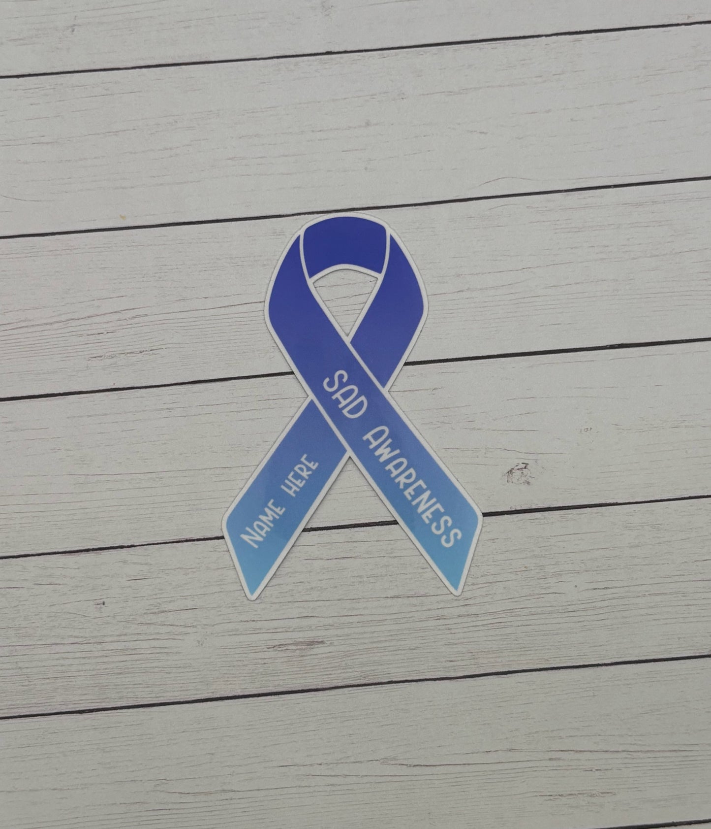 SAD Awareness Custom Ribbon Sticker