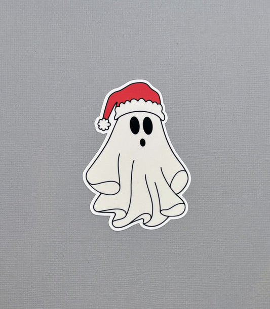 Santa Hat Ghost Sticker