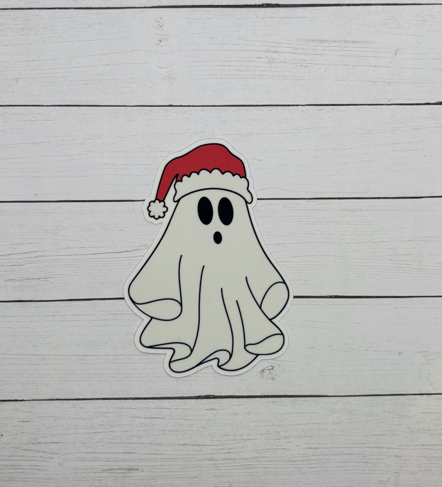 Santa Hat Ghost Sticker