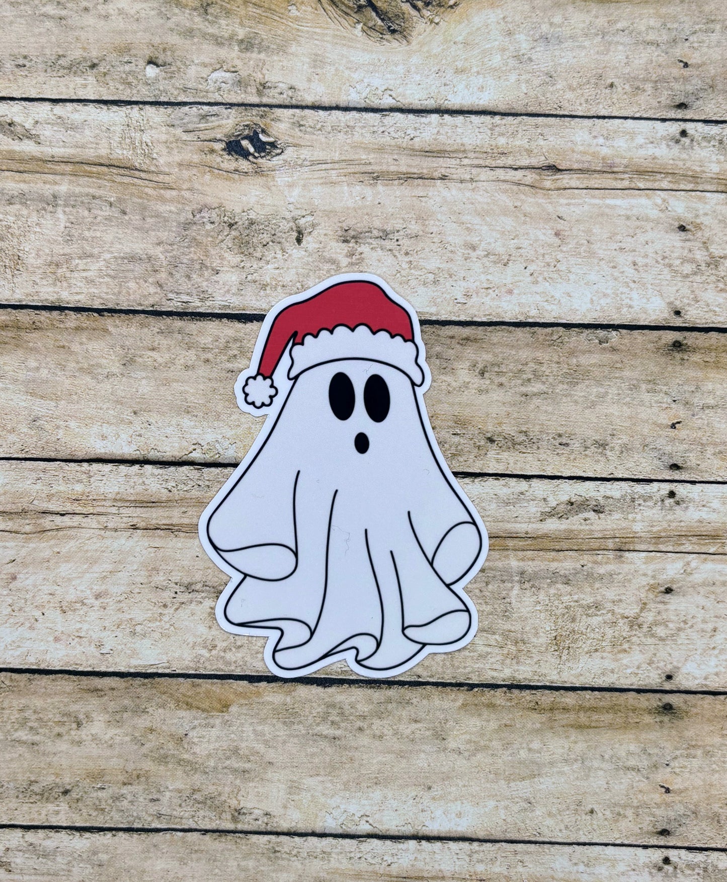 Santa Hat Ghost Sticker