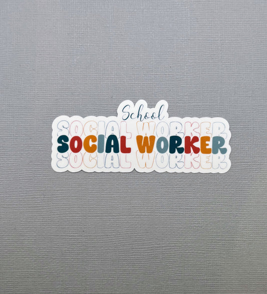 School Social Worker Sticker