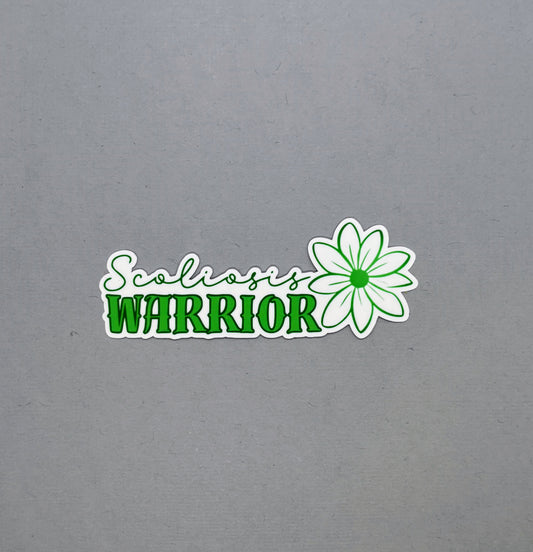 Scoliosis Warrior with Flower Sticker