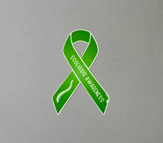 Scoliosis Awareness Ribbon Sticker