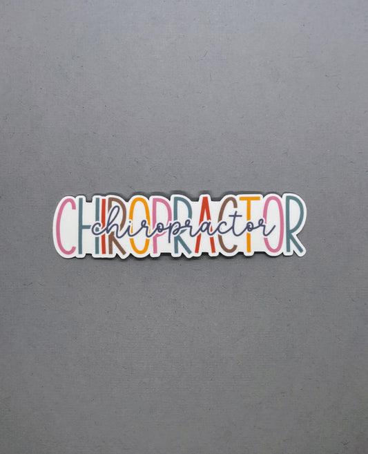 Chiropractor with Script Sticker