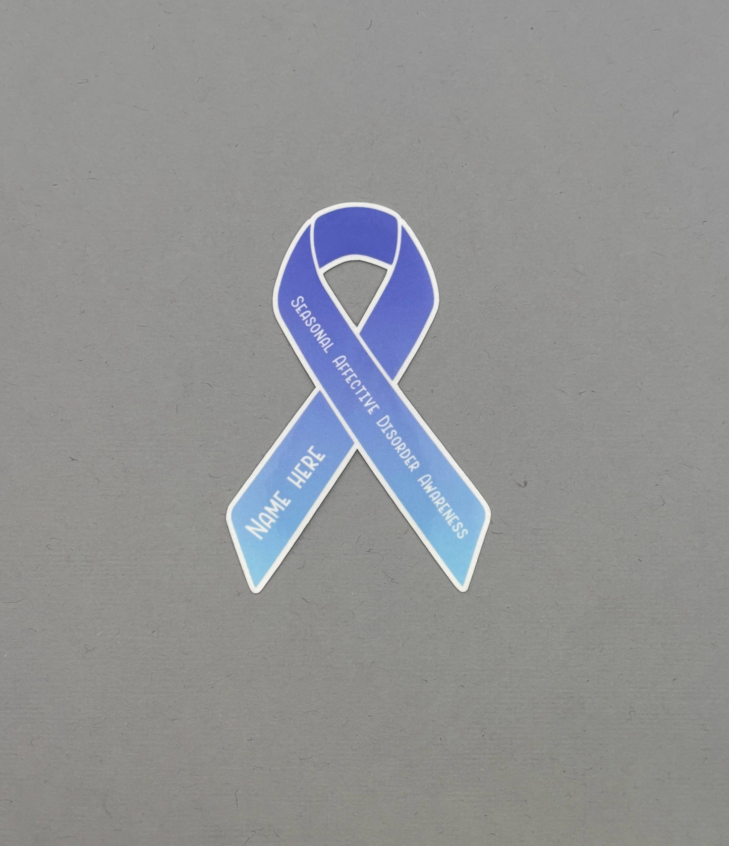 Seasonal Affective Disorder Awareness Custom Ribbon Sticker