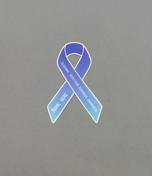 Seasonal Affective Disorder Awareness Custom Ribbon Sticker