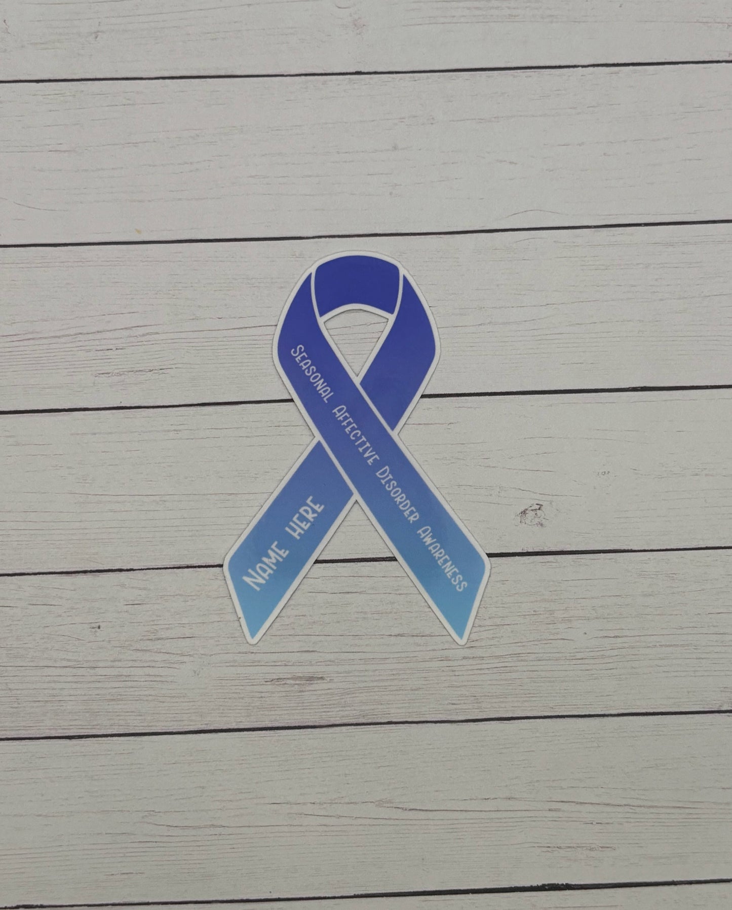 Seasonal Affective Disorder Awareness Custom Ribbon Sticker