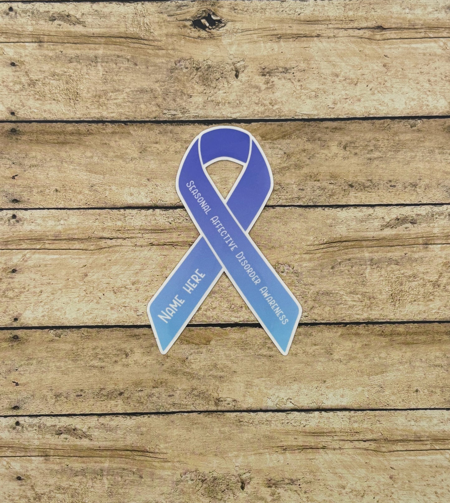 Seasonal Affective Disorder Awareness Custom Ribbon Sticker