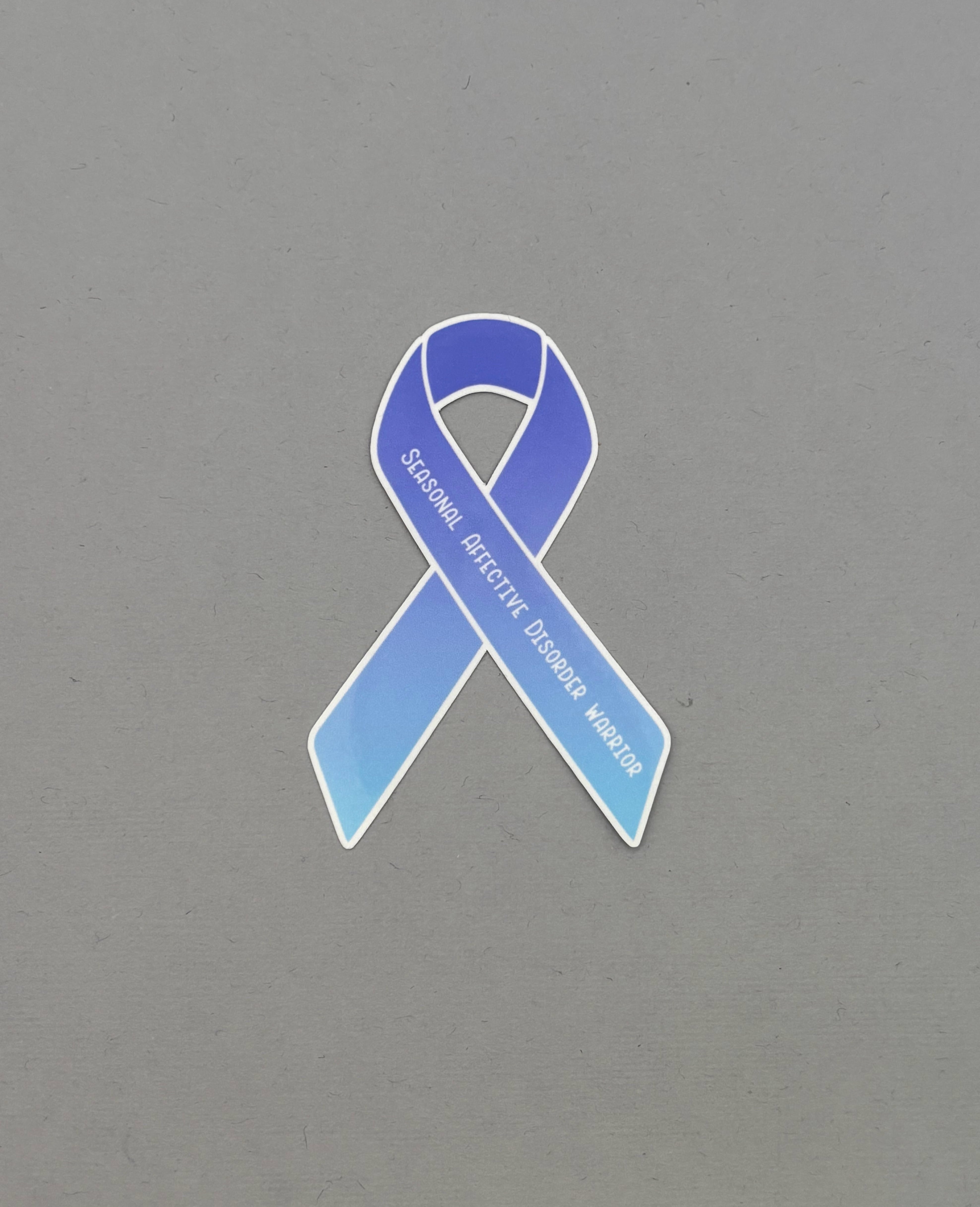 Seasonal Affective Disorder Warrior Ribbon Sticker – Made with Monday