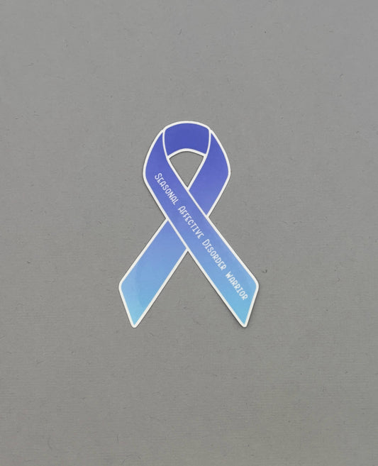 Seasonal Affective Disorder Warrior Ribbon Sticker