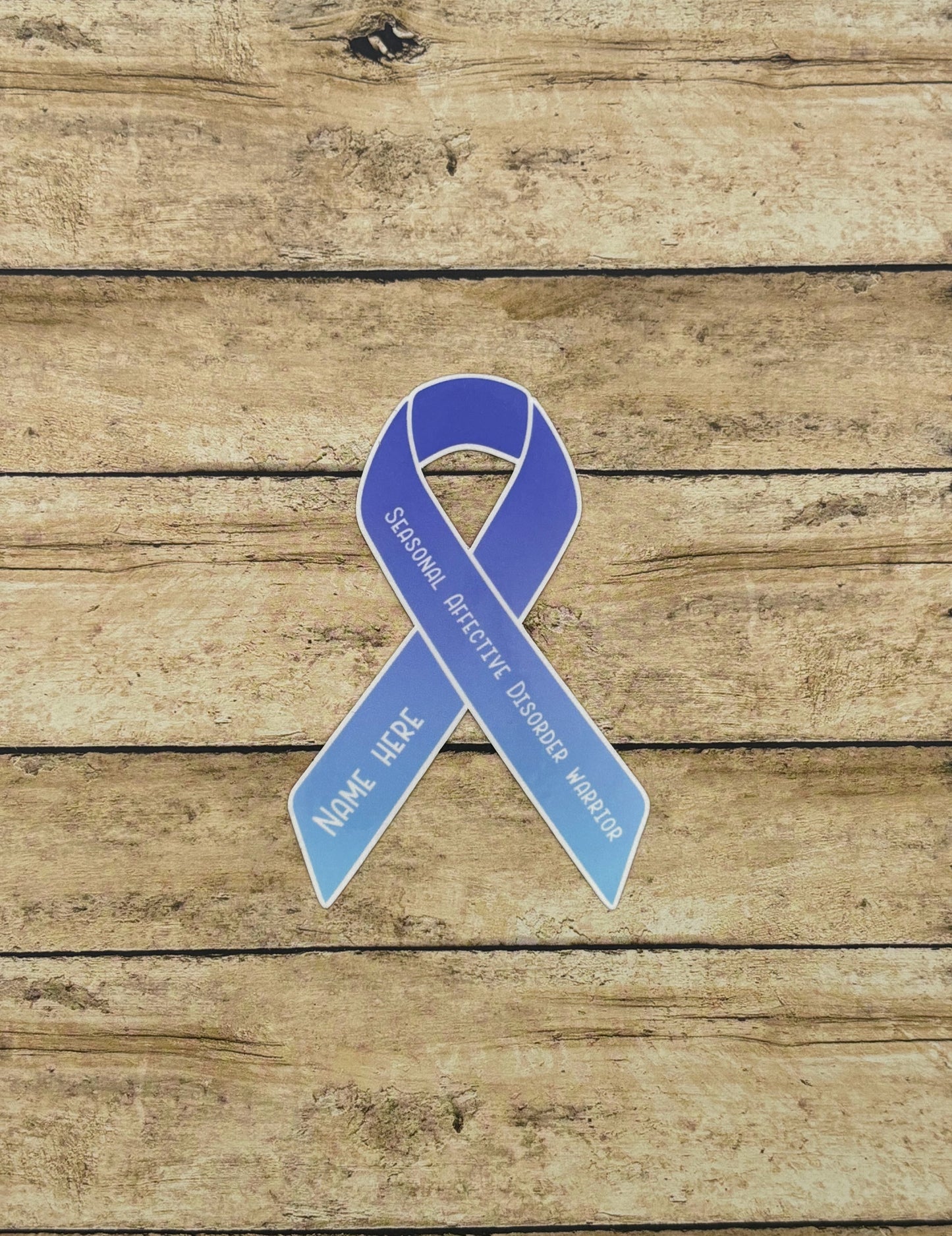 Seasonal Affective Disorder Warrior Custom Ribbon Sticker