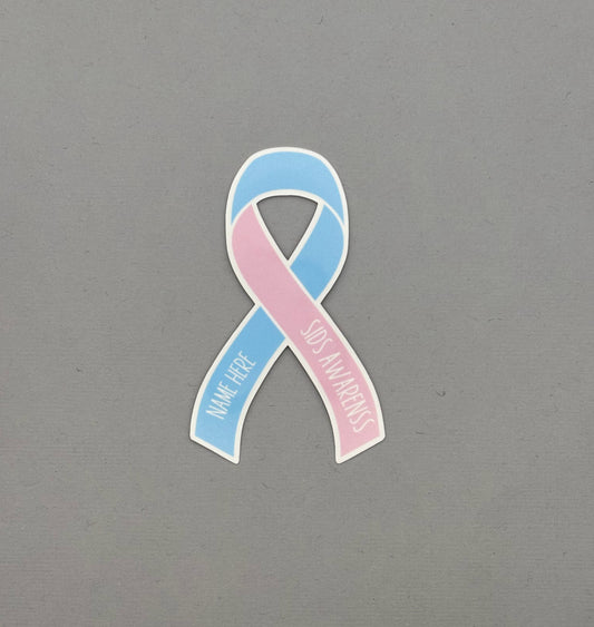 SIDS Awareness Custom Ribbon Sticker