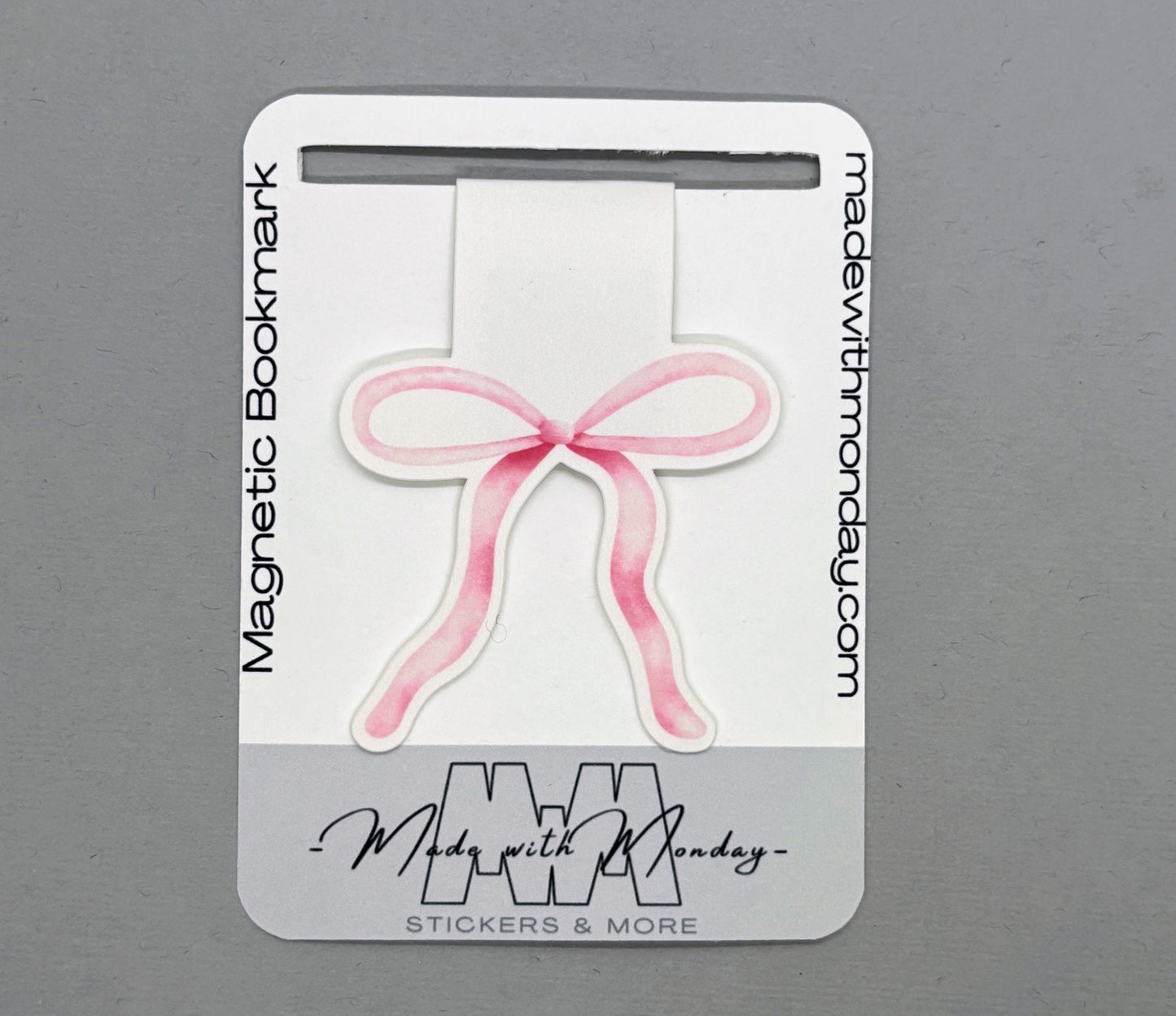 Pink Coquette Bow Magnetic Bookmark